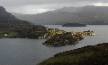 (8) The Narrows - as the border between Upper Loch Torridon and Loch Shieldaig is known - with Eilean a' Chaoil, seen from the Leacan Bàna on the north side: September evening.