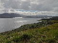 (16) Looking towards Ben Shieldaig (left), and The Narrows (right), from the road between Coire Mhic Nòbaill and Alligin: another bright spell between two very wet ones.  September.