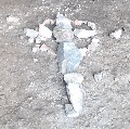 
(20d) The cross on the floor of the Rona cave.
	