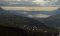 (39) Late afternoon - patches of sunlight on the Loch, seen from the western slopes of Beinn Liath Mhòr in July.