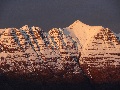 (43) Liathach alpenglow again:  the fearsome pinnacles, Am Farasinen, and summit, Spidean a' Choire Lèith.