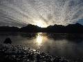 (45) More bright ice at the top of the day - this time back at the sea:  the Upper Loch, from the north shore.