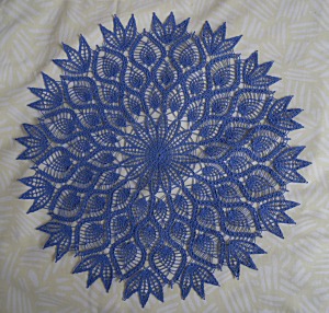 Blue pineapple doily