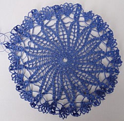 Blue pineapple doily