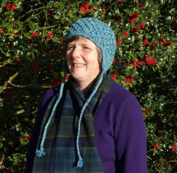 Diamond ridges earflap hat