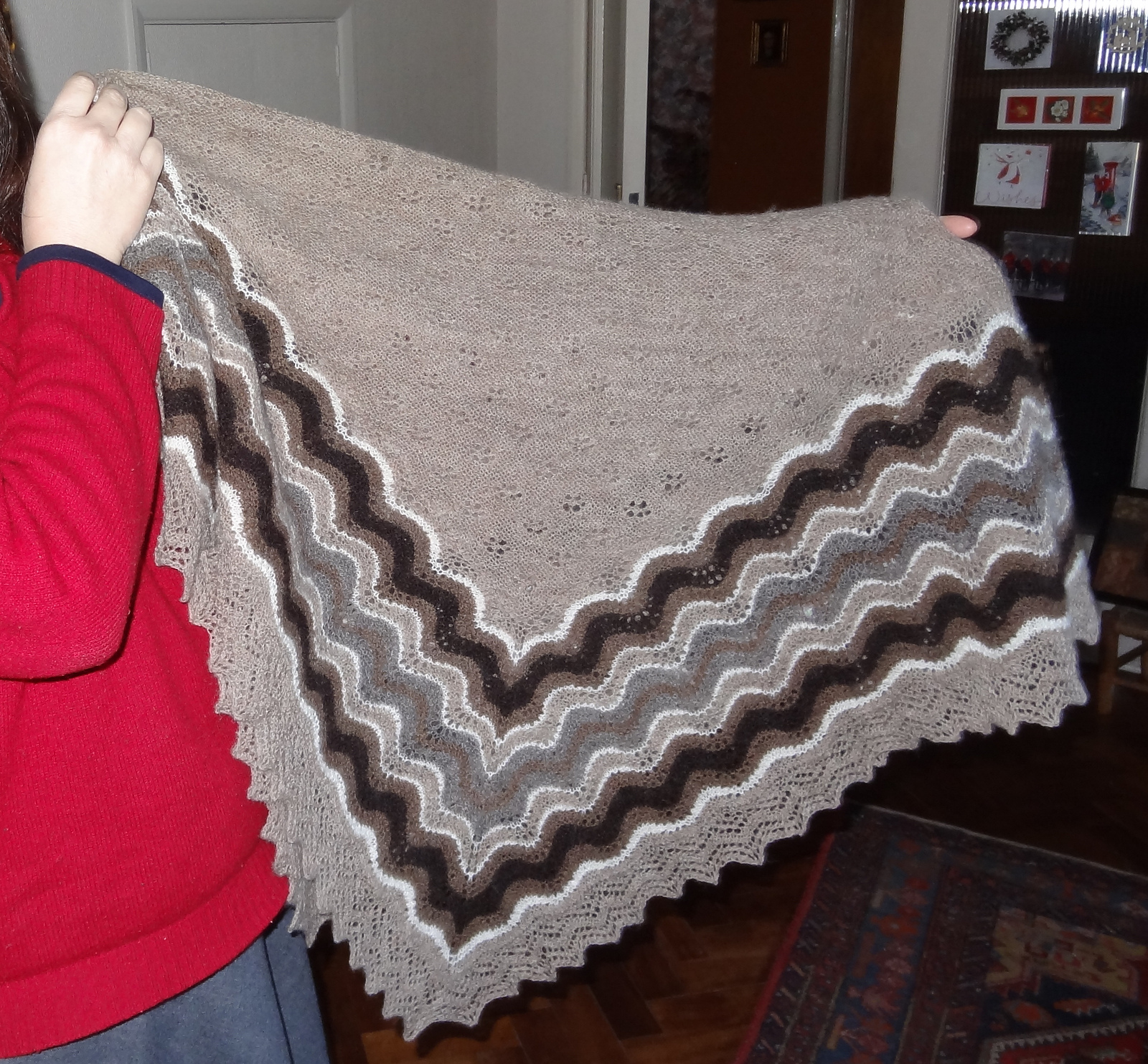 Natural Hap Shawl.  [Image is:  'Natural Hap Shawl'].