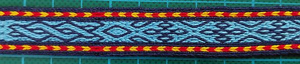 Three-hole tablet weaving sampler