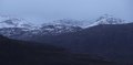 As we headed past the NTS countryside centre and down towards the Mains, Sgurr Ruadh came into view in a misty kind of way.  Certainly it was wintry - looking good enough for us, though much better was to come.