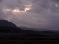 Then the first and last of the sun for the day