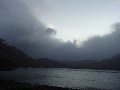 9th December:  we woke to this:  wild, but there's a bright spot in the sky which dropped a hint...
