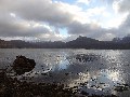 Another respite:  very close to the shore, even in gale force winds you sometimes find quite flat water like this