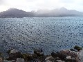 Waves, made then squashed flat by the wind:  further towards the head of the loch