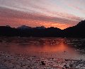 Photo-diaries from our visit to Lochside, December 2012.  [Image is:  'Sunrise over sea ice on Loch Torridon'].