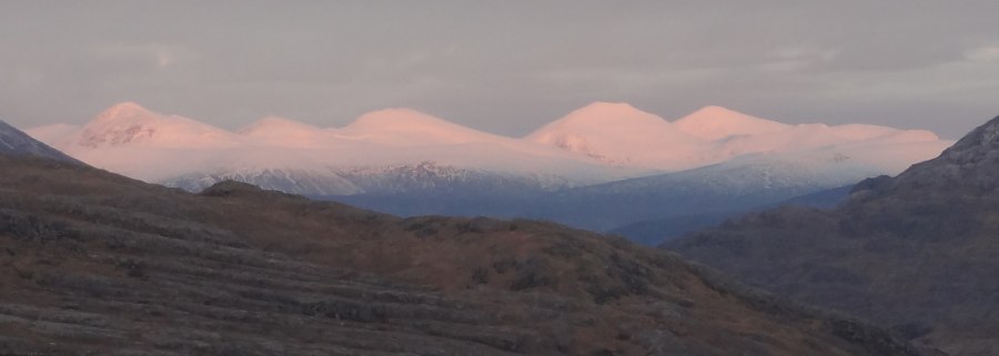 Alpen glow on the Fannaichs