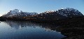 More reflections on ice, with backlighting:  Beinn Damh (left), and Beinn na h'Eaglaise