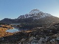 Maol Chean-Dearg, low sun now at its heel