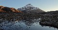 Last view of Maol Chean-Dearg - the sun still appearing to be just below its right hand side