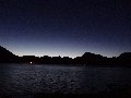 13th December:  our final morning at Lochside:  dawn approaches with a clear starry sky, but where is all the ice?